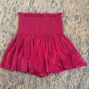 Elegant Pink Pleated Skirt